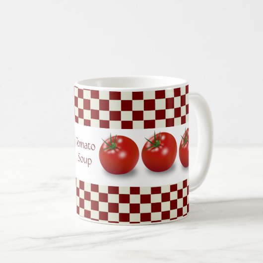 Tomate-Suppen-Tasse Kaffeetasse (VorderseiteRechts)