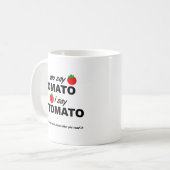 Tomate Tomate Lustiger Becher Kaffeetasse (Vorderseite Links)