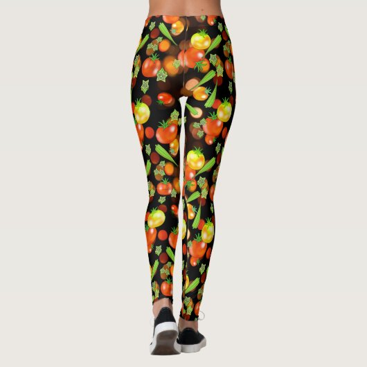 Tomate- und Eibischgartengemüse-Leggings Leggings (Rückseite)