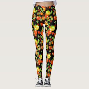 Tomate- und Eibischgartengemüse-Leggings Leggings