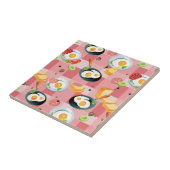 Tomate-und Spiegelei-Muster Fliese (Seite)