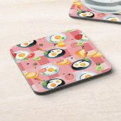 Tomate-und Spiegelei-Muster Getränkeuntersetzer (Linke Seite)