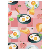 Tomate-und Spiegelei-Muster Klemmbrett (Rückseite)