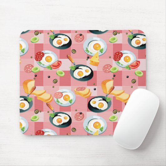 Tomate-und Spiegelei-Muster Mousepad (Mit Mouse)
