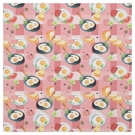 Tomate-und Spiegelei-Muster Stoff (Muster)