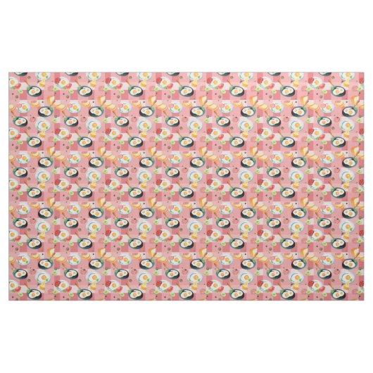 Tomate-und Spiegelei-Muster Stoff (Fat Quarter (45,7 x 55,9 cm))