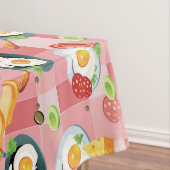 Tomate-und Spiegelei-Muster Tischdecke (Beispiel)