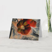 "Tomate und Spitze" digital verändert Stillleben Karte (Vorderseite)