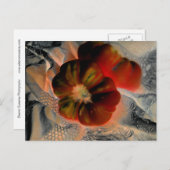 "Tomate und Spitze" digital verändert Stillleben Postkarte (Vorne/Hinten)