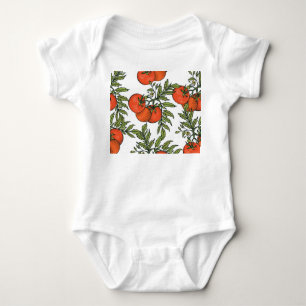 Tomate Vintag: Illustration des Agrarmarktes. Baby Strampler