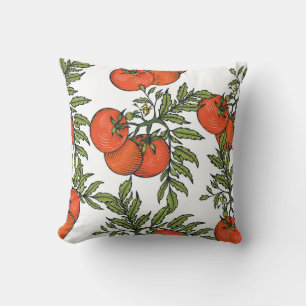 Tomate Vintag: Illustration des Agrarmarktes. Kissen
