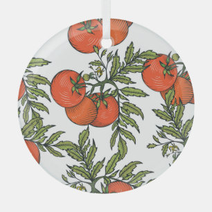 Tomate Vintag: Illustration des Agrarmarktes. Ornament Aus Glas