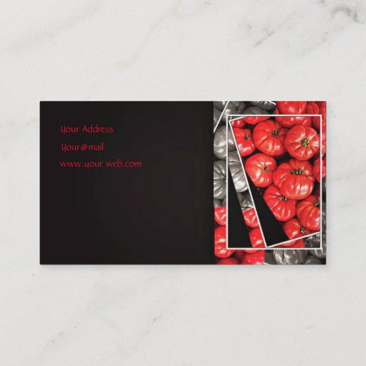 Tomate Visitenkarte (Rückseite)
