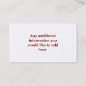 Tomate-Visitenkarte Visitenkarte (Rückseite)