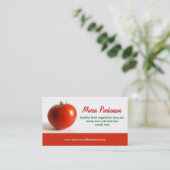 Tomate-Visitenkarteentwurf Visitenkarte (Stehend Vorderseite)