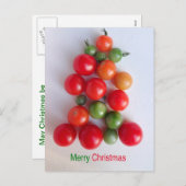 Tomate-Weihnachtsbaum-Postkarte Feiertagspostkarte (Vorne/Hinten)