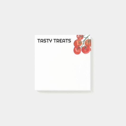 Tomaten Aquarell CUSTOM Monogramm Personalisiert Post-it Klebezettel (Vorderseite)