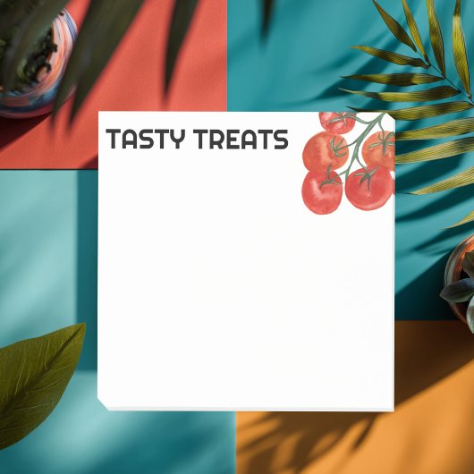 Tomaten Aquarell CUSTOM Monogramm Personalisiert Post-it Klebezettel