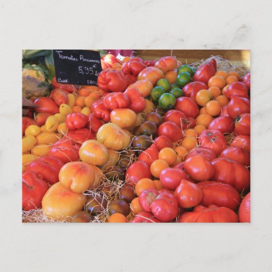 Tomaten auf dem französischen Markt Postkarte (Vorderseite)