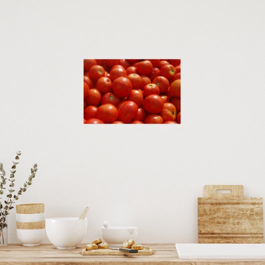 Tomaten auf dem Markt Poster (Küche)