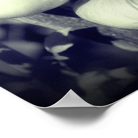 Tomaten auf dem Weinberg Schwarz-Weiß Poster (Ecke)