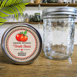 Tomaten Canning Jar Kraft Papier Style Label Runder Aufkleber
