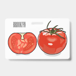 Tomaten-Cartoon-Illustration  Ausweis