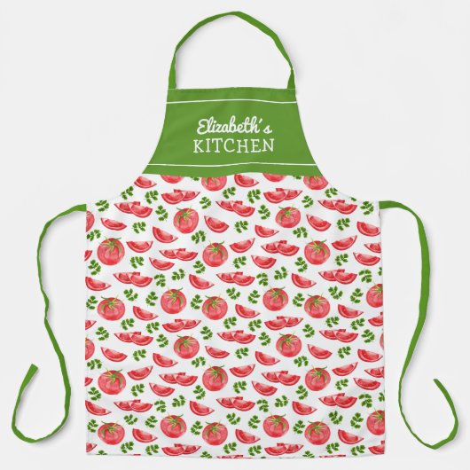 Tomaten Custom Kitchen Frucht Unisex Schürze (Vorderseite)