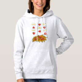 Tomaten, die auf gebratene Kartoffeln springen, Ca Hoodie