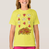 Tomaten, die auf gebratene Kartoffeln springen, Ca T-Shirt (Vorderseite)
