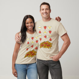Tomaten, die auf gebratene Kartoffeln springen, Ca T-Shirt