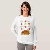 Tomaten, die auf gebratene Kartoffeln springen, Ca T-Shirt (Vorne ganz)