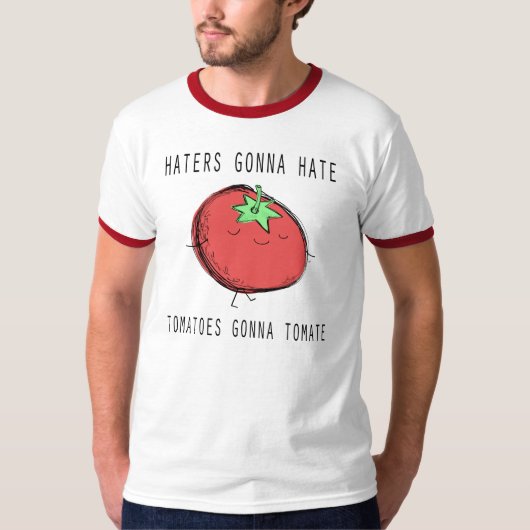 Tomaten, die zu tomate lustigem Shirt gehen (Vorderseite)