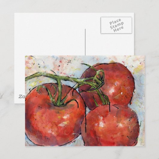 Tomaten drei postkarte (Vorne/Hinten)