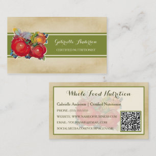 Tomaten-Ernährungsberaterin für Vollwertkost Visitenkarte