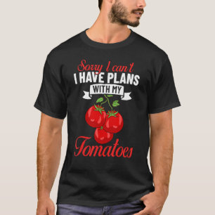 Tomaten Essen Veganer Salat Saft Gartenarbeit Obst T-Shirt