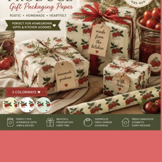 Tomaten Garten Küche Geschenkpapier