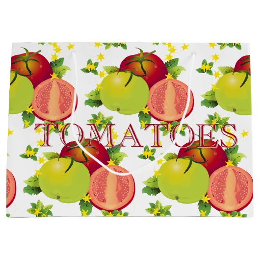 Tomaten Gemüse Obstgarten Große Geschenktüte (Vorderseite)