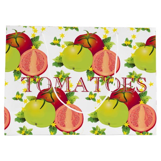 Tomaten Gemüse Obstgarten Große Geschenktüte (Rückseite)
