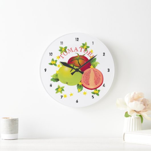 Tomaten Gemüse Obstgarten Große Wanduhr (Zuhause)