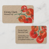 Tomaten Gesunde Persönliche Koch Ernährung Moderne Visitenkarte (Vorne/Hinten)