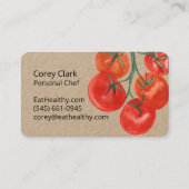 Tomaten Gesunde Persönliche Koch Ernährung Moderne Visitenkarte (Rückseite)