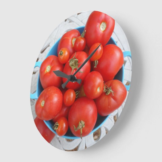Tomaten Große Wanduhr (Winkel)