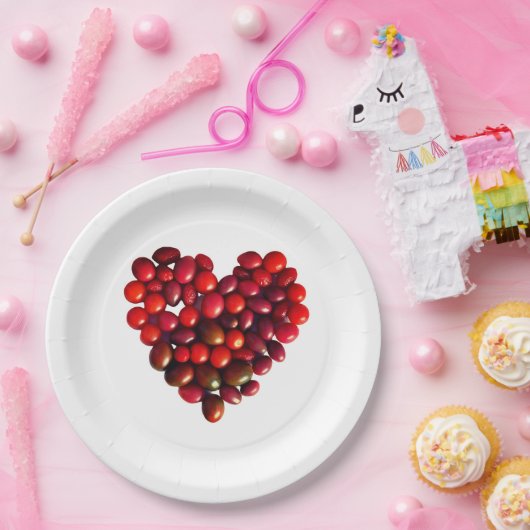 Tomaten Herz Pappteller (Party)