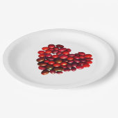 Tomaten Herz Pappteller (Schrägansicht)