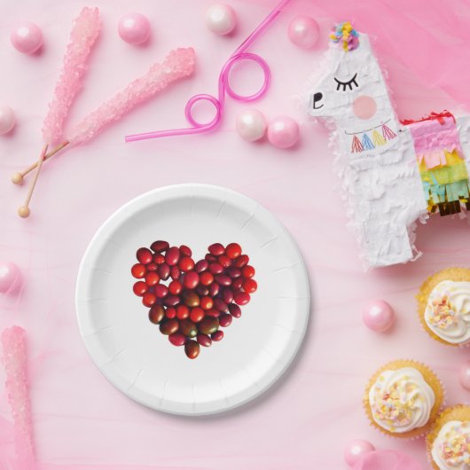 Tomaten Herz Pappteller (Party)