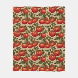 Tomaten im Vintage-Stil Fleecedecke