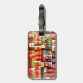 Tomaten in Dosen Gepäckanhänger (Rückseite vertikal)