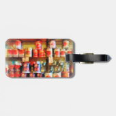 Tomaten in Dosen Gepäckanhänger (Rückseite horizontal)