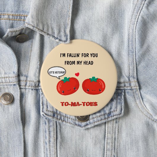Tomaten in Liebe Niedlich Romantischer Valentinsta Button (Beispiel)
